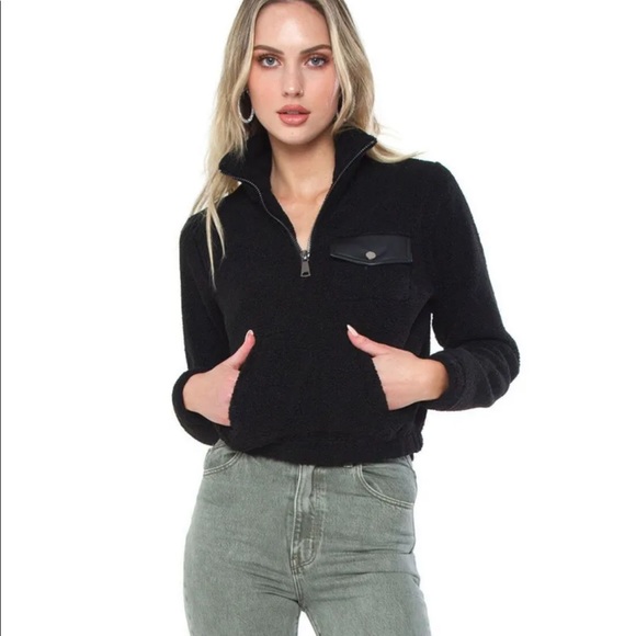 David Lerner Sweaters David Lerner Andi Half Zip Mock Neck Pullover